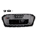 Griglia anteriore a nido d'ape anteriore sportiva stile RS5 2017-2019 adatta per Audi A5 S5 B9-1