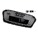 Griglia anteriore a nido d'ape anteriore sportiva stile RS5 2017-2019 adatta per Audi A5 S5 B9-9