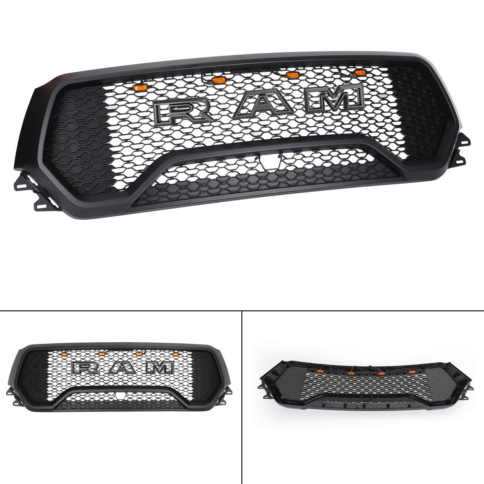 2019-2022 Dodge Ram 1500 Grill TRX Style LED Grille de capot supérieur avant en nid d'abeille