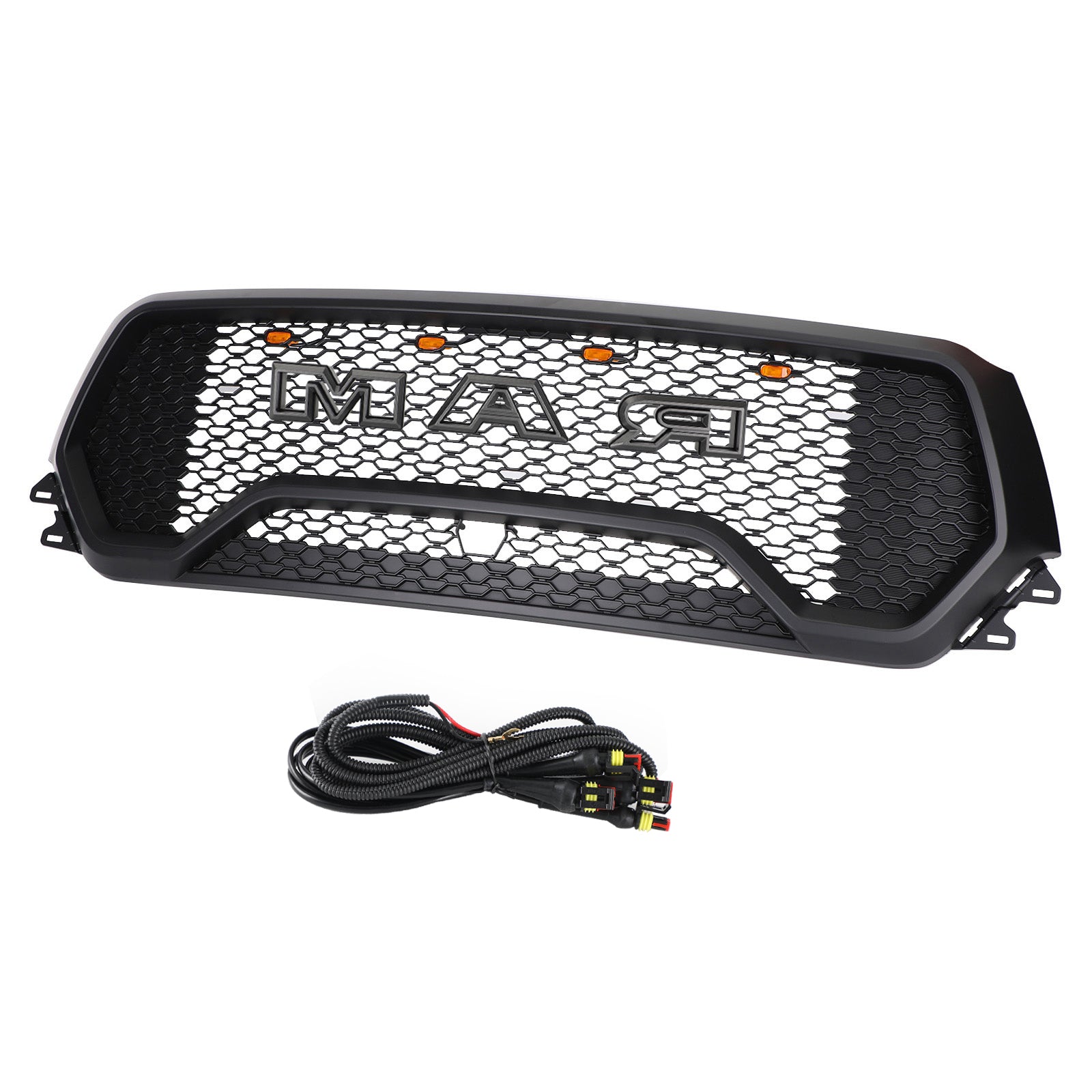 2019-2022 Dodge Ram 1500 Grill TRX Style LED Grille de capot supérieur avant en nid d'abeille