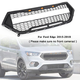 2015-2018 Ford Edge SE/SEL/Titanium/Sport Front Upper Bumper Grill Black Raptor Style Grille With FORD Letter