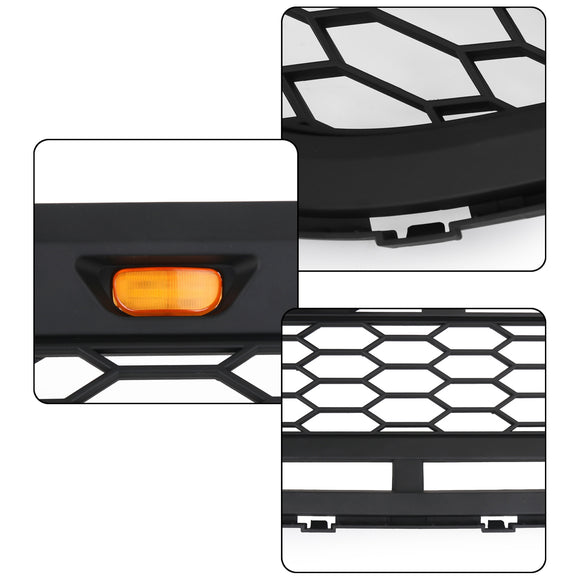 Griglia per paraurti anteriore superiore Ford Edge SE/SEL/Titanium/Sport 2015-2018 Griglia nera stile Raptor con lettera FORD