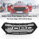 2015-2018 Ford Edge SE/SEL/Titanium/Sport Front Upper Bumper Grill Black Raptor Style Grille-4