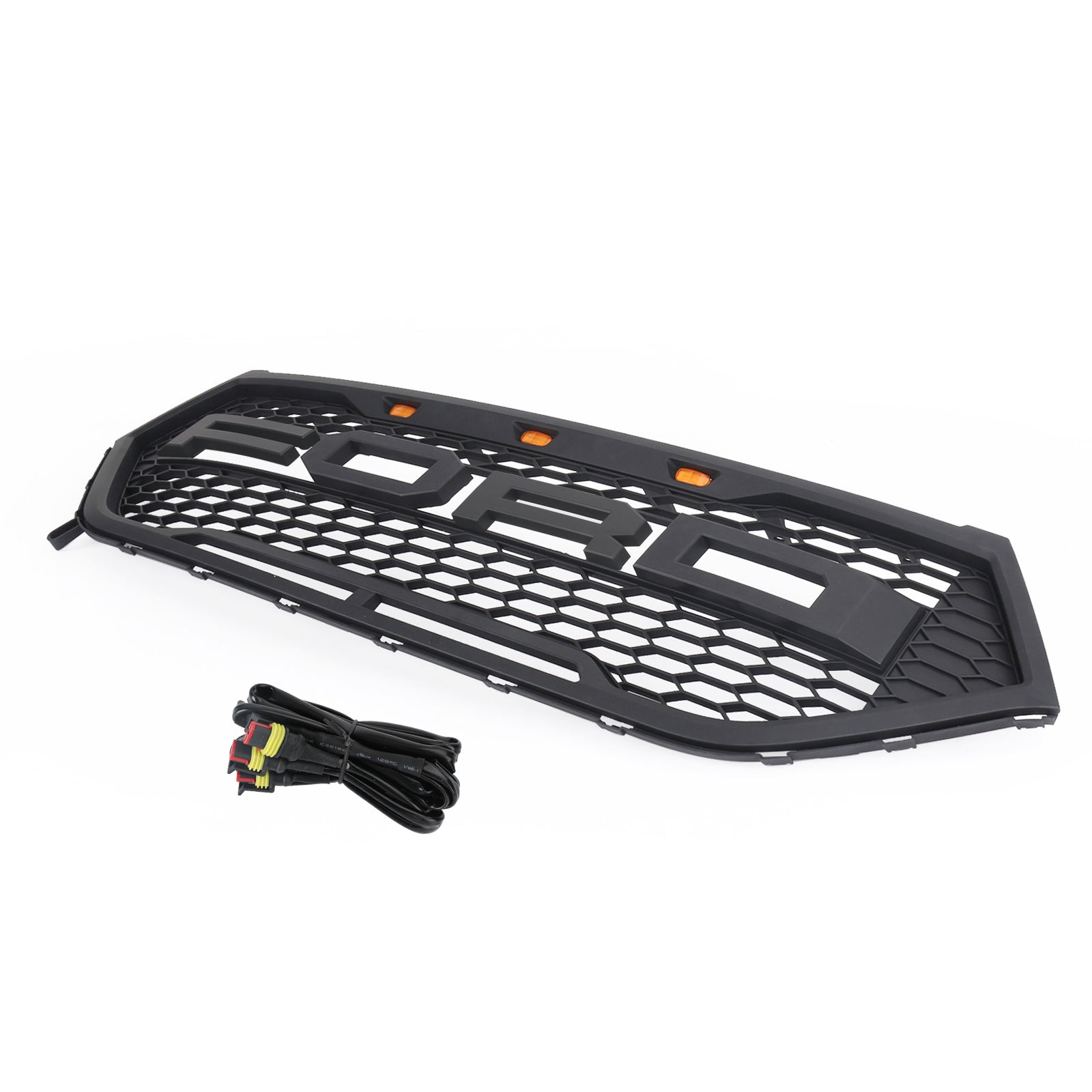 Parrilla superior del parachoques delantero estilo Raptor negra para Ford Edge SE/SEL/Titanium/Sport 2015-2018