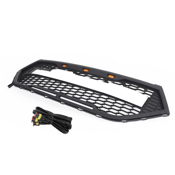 Griglia per paraurti anteriore superiore Ford Edge SE/SEL/Titanium/Sport 2015-2018 Griglia nera stile Raptor con lettera FORD