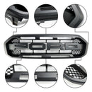 Ford Ranger 2019-2023 Grille de pare-chocs avant Raptor/Nid d'abeille/Grille noire de style maille avec 3 lumières LED blanches-28