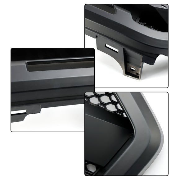 Ford ranger 2019 2020 2021 2022 2023 preto fosco estilo raptor grade dianteira de substituição com luz led branca