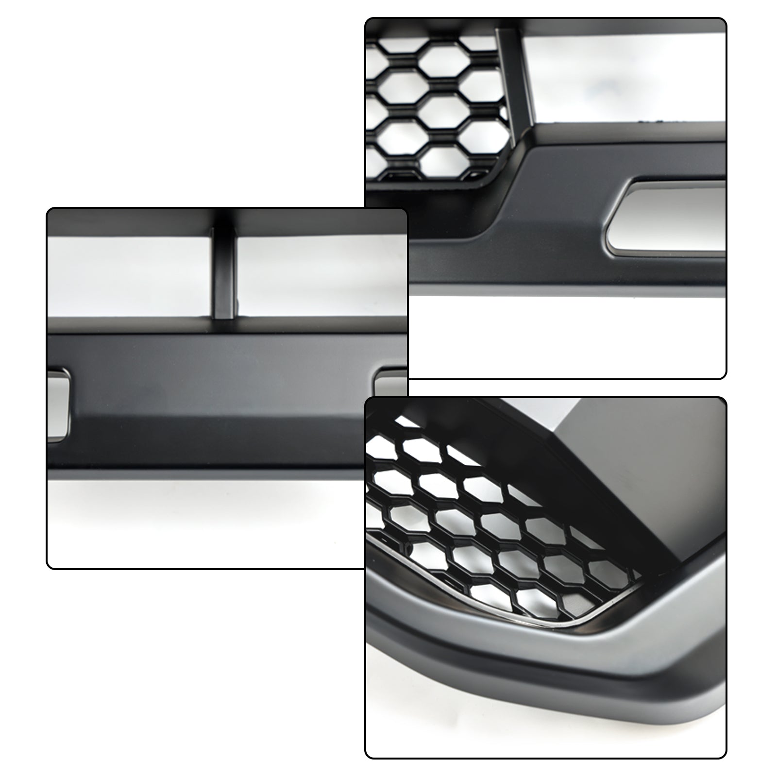 Grille de pare-chocs avant de style Raptor T8 noire Ford Ranger 2019-2023 Grille noire avec 3 lumières LED blanches