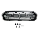 Ford Ranger 2019-2023 Grille de pare-chocs avant Raptor/Nid d'abeille/Grille noire de style maille avec 3 lumières LED blanches-33