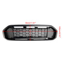 Ford Ranger 2019-2023 Grille de pare-chocs avant Raptor/Nid d'abeille/Grille noire de style maille avec 3 lumières LED blanches-18