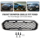 Ford Ranger 2019-2023 Grille de pare-chocs avant Raptor/Nid d'abeille/Grille noire de style maille-16