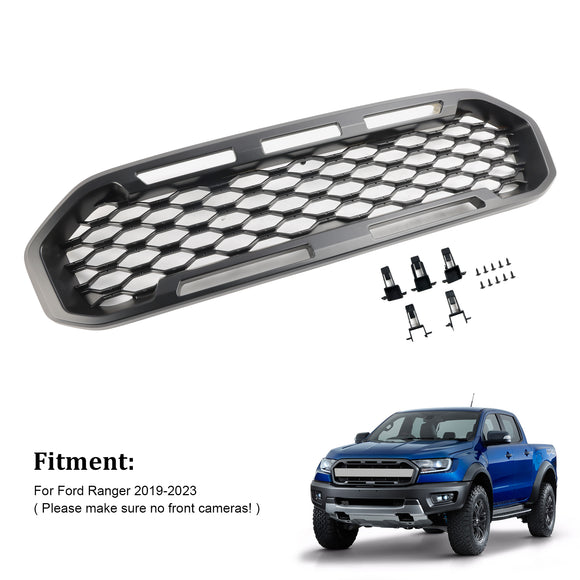 Ford Ranger 2019-2023 Grille de pare-chocs avant Raptor/Nid d'abeille/Grille noire de style maille