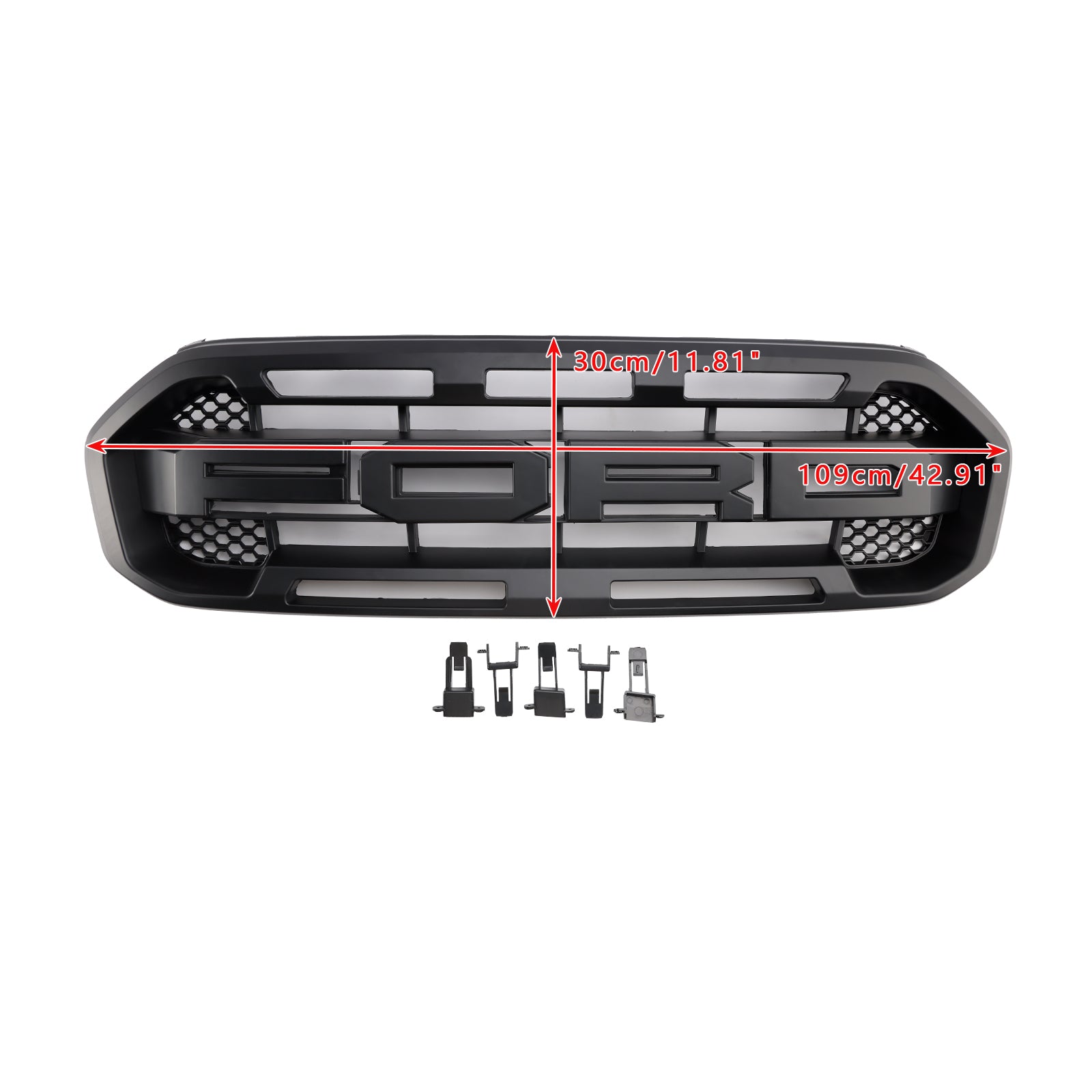 Ford Ranger 2019-2023 Raptor Style Frontgrill vorderen Stoßstangen Ersatzschwarzgrill