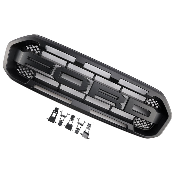 Ford Ranger 2019-2023 Raptor Style voorgrille voorbumper vervangende zwarte grill