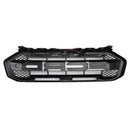 2019-2023 Ford Ranger Black Raptor Style Front Bumper Grill Black Grille W/ 3 White LED Light-13