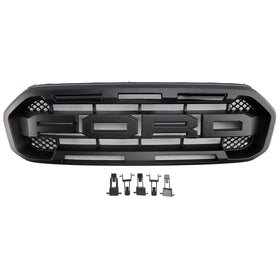 Grade preta de substituição do para-choque dianteiro estilo Raptor Ford Ranger 2019-2023 - 0