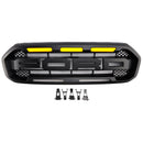 2019-2023 Ford Ranger Raptor Style Grille Front Bumper Replacement Black Grill W/ Yellow LED Light-25