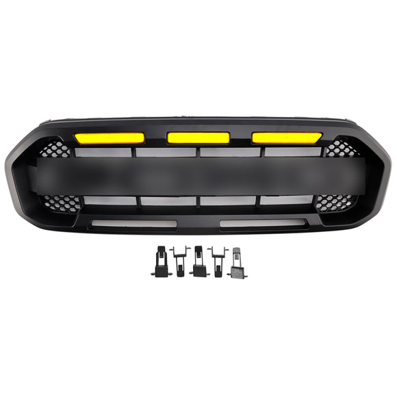 Griglia nera sostitutiva del paraurti anteriore della griglia anteriore di stile del rapace del Ranger 2019-2023 di Ford con la lettera FRODE