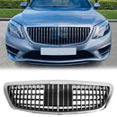 Mercedes-Benz Clase S W222 Parrilla delantera estilo Maybach cromada de repuesto para parachoques (2014-2020)-3