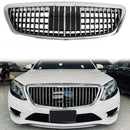 Mercedes-Benz Clase S W222 Parrilla delantera estilo Maybach cromada de repuesto para parachoques (2014-2020)-4