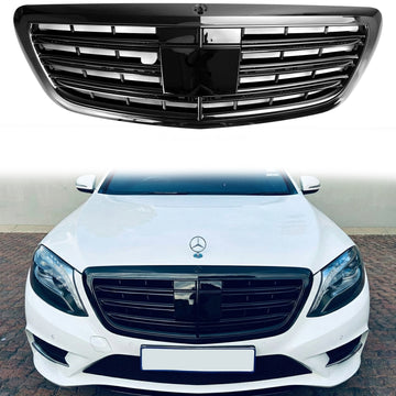 Mercedes-Benz 2014-2020 S-class W222 S400 S450 S500 S550 S560 S580 S600 S650 S680 Front Grill Glossy Black Grille