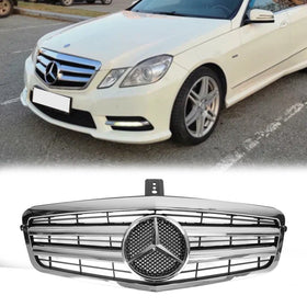 Mercedes Benz W212 Grille de remplacement pour pare-chocs de radiateur d'admission d'air de calandre avant chromée pour Classe E 2009-2013