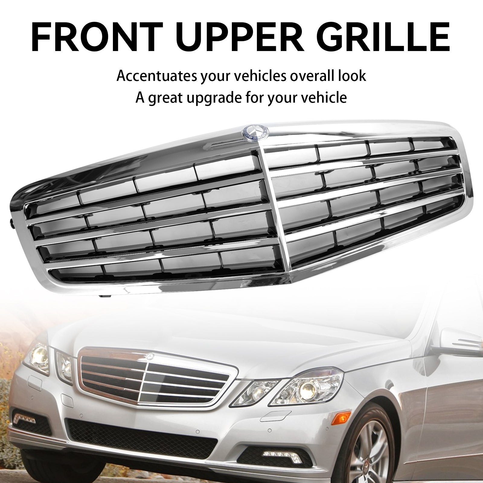 Grille de calandre avant chromée Mercedes-Benz Classe E W212 E350 E550 E63 AMG 2009-2013