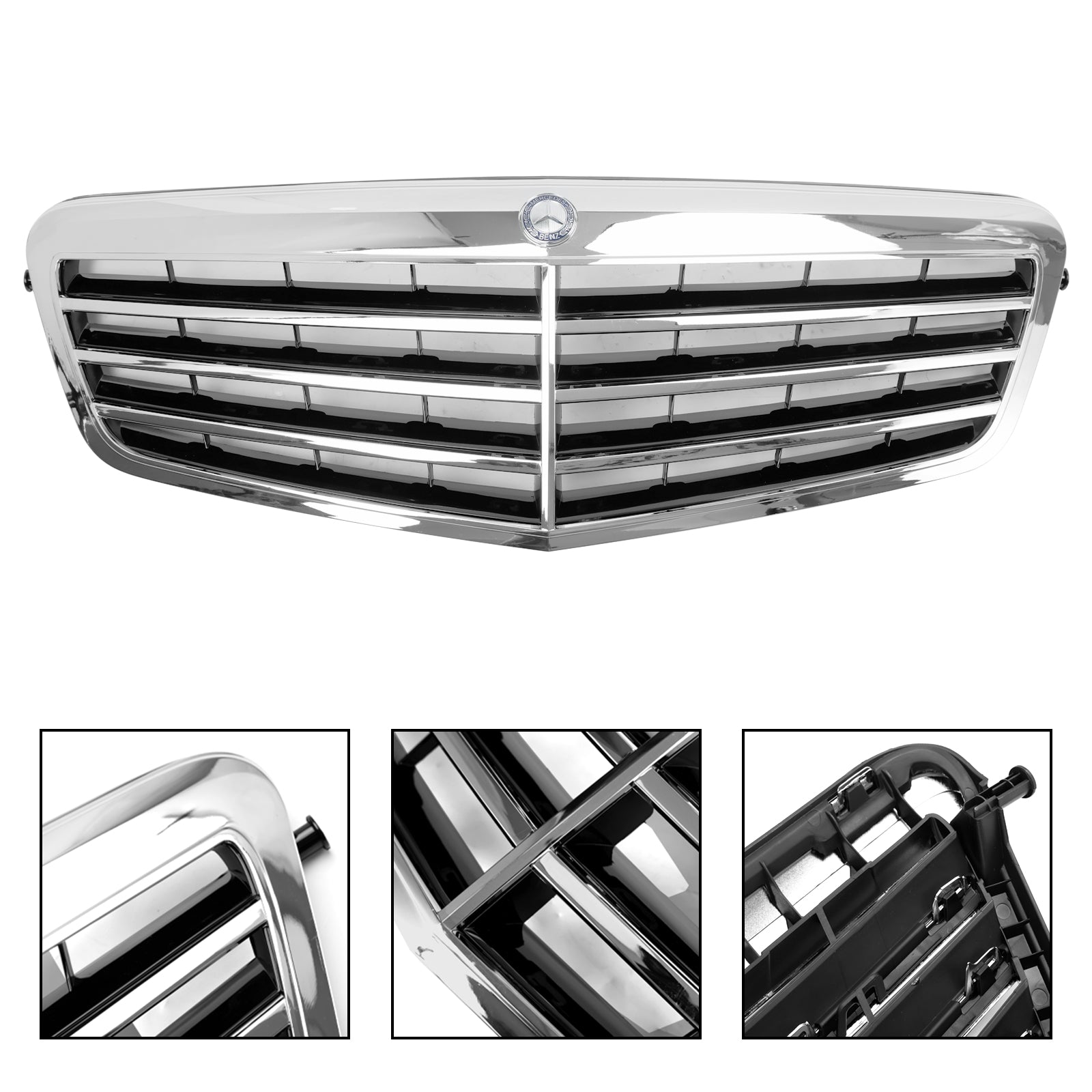 Grille de calandre avant chromée Mercedes-Benz Classe E W212 E350 E550 E63 AMG 2009-2013