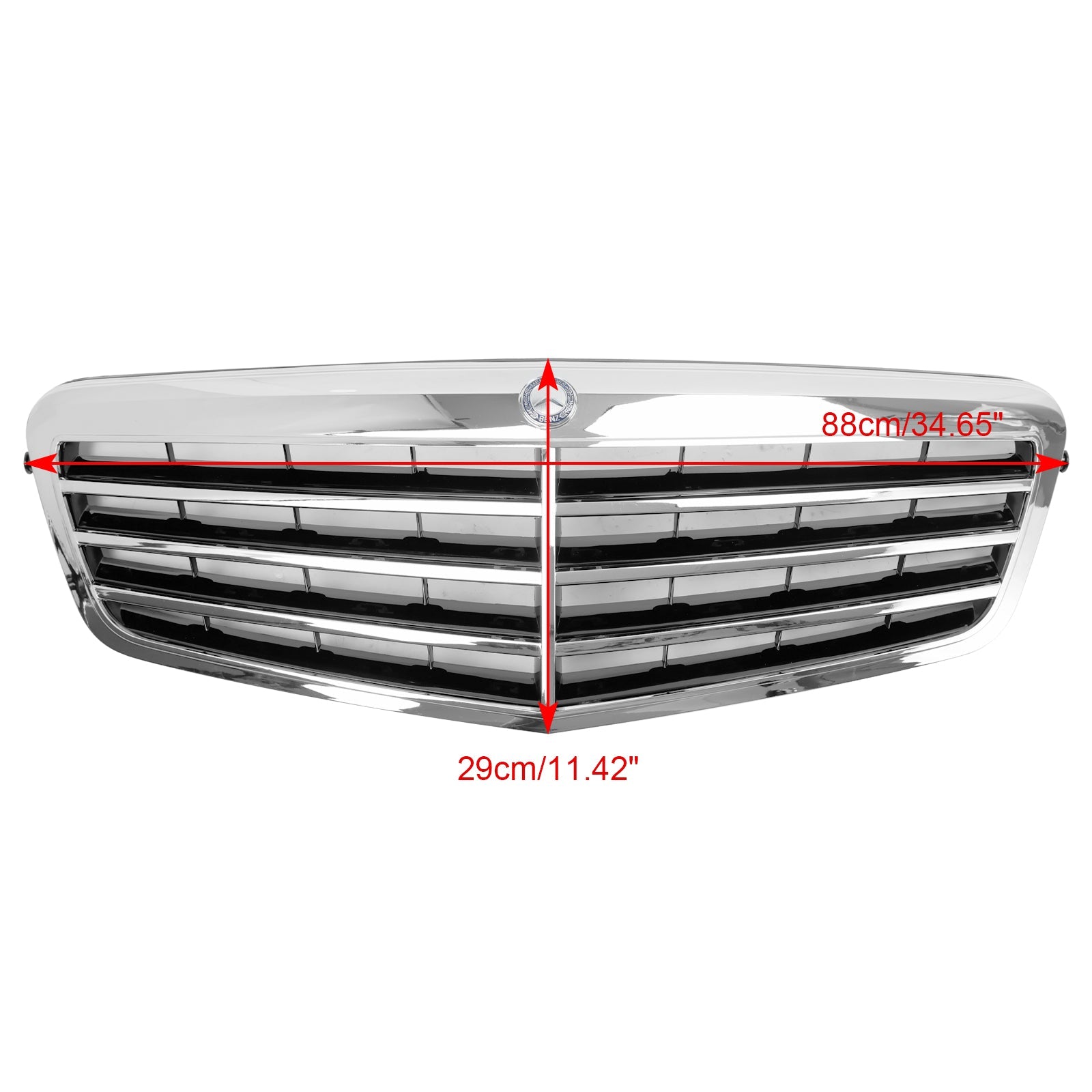 Grille de calandre avant chromée Mercedes-Benz Classe E W212 E350 E550 E63 AMG 2009-2013 - 0