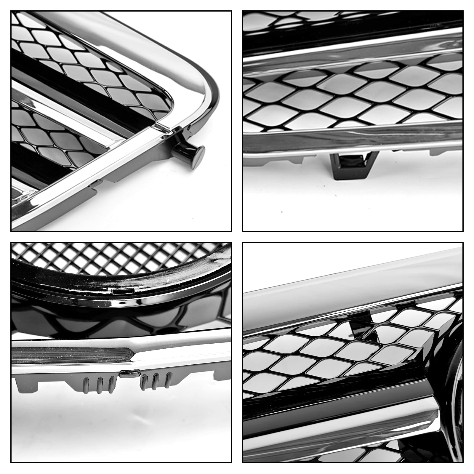 Grille de pare-chocs avant chromée Mercedes-Benz Classe E W212 E200 E220 E350 E550 E63 AMG 2009.9-2013.2