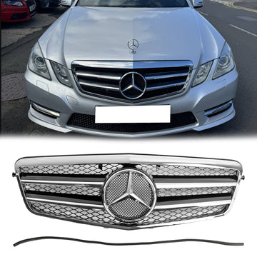 Mercedes-Benz E-Klasse W212 2009 2010 2011 2012 2013 AMG Style Chromgrill Frontstoßstange Ersatzgrill mit Emblem