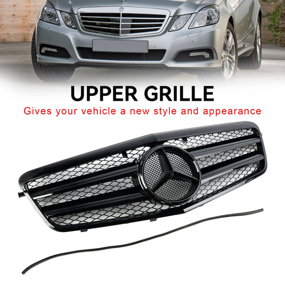 2009–2013 Mercedes-Benz E-Klasse W212 E200 E220 E350 E550 E63 Frontstoßstangengrill Schwarzer Kühlergrill