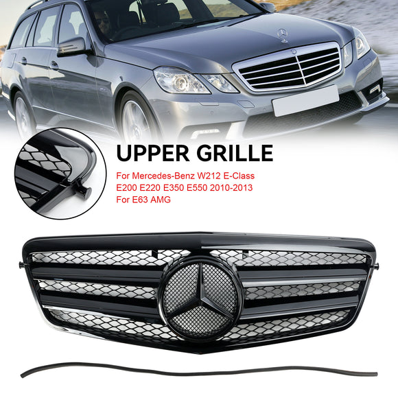 Mercedes-Benz Classe E W212 Grille de remplacement noire pour pare-chocs avant E200 E220 E350 E550 E63 AMG 2009.9-2013.2