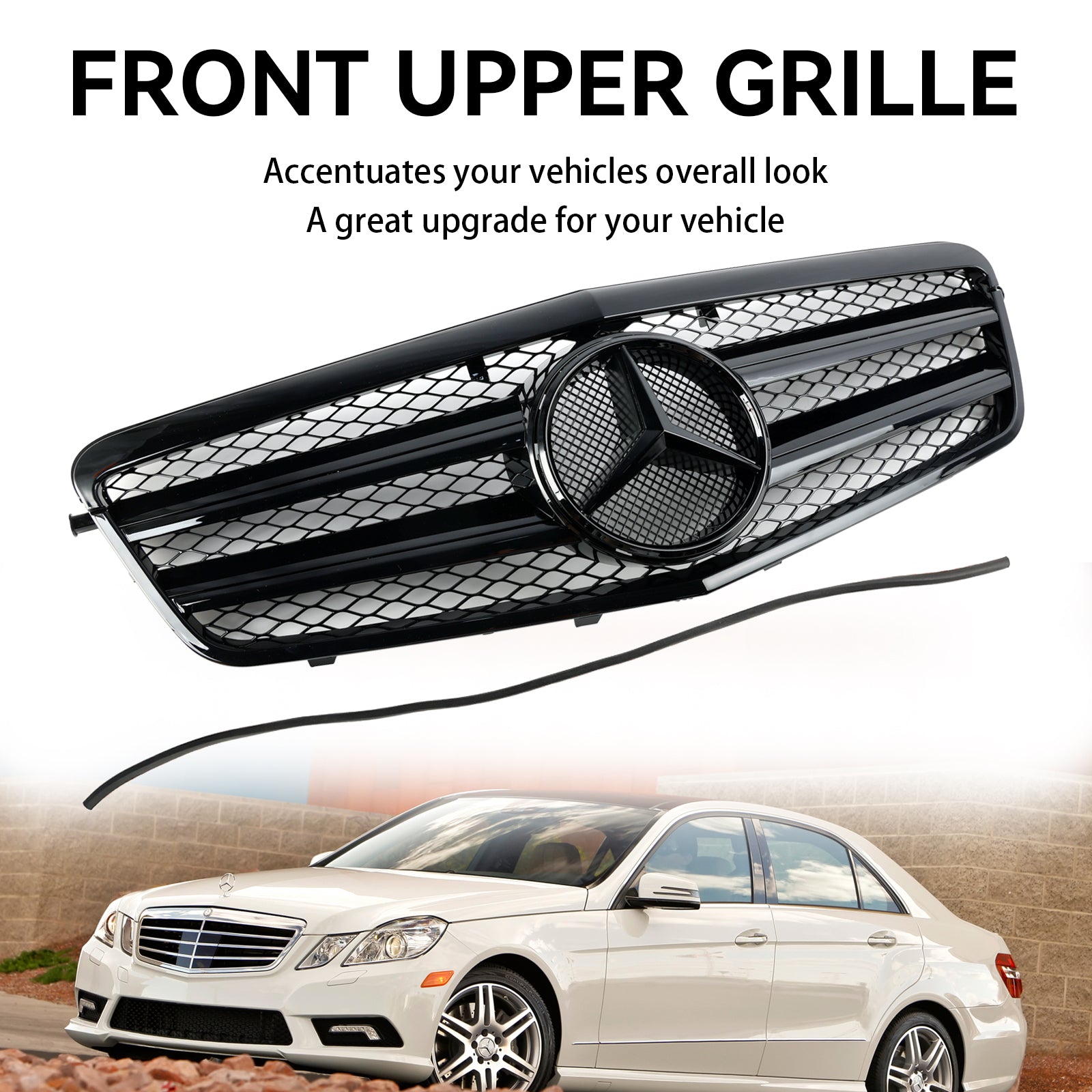 2009-2013 Mercedes Benz W212 E-Class E200 E220 E350 E500 E63 AMG Diamond Front Grille