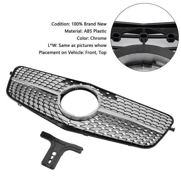 Mercedes Benz Clase E 2010-2013 W212 Reemplazo de parachoques delantero con parrilla estilo diamante, rejilla cromada