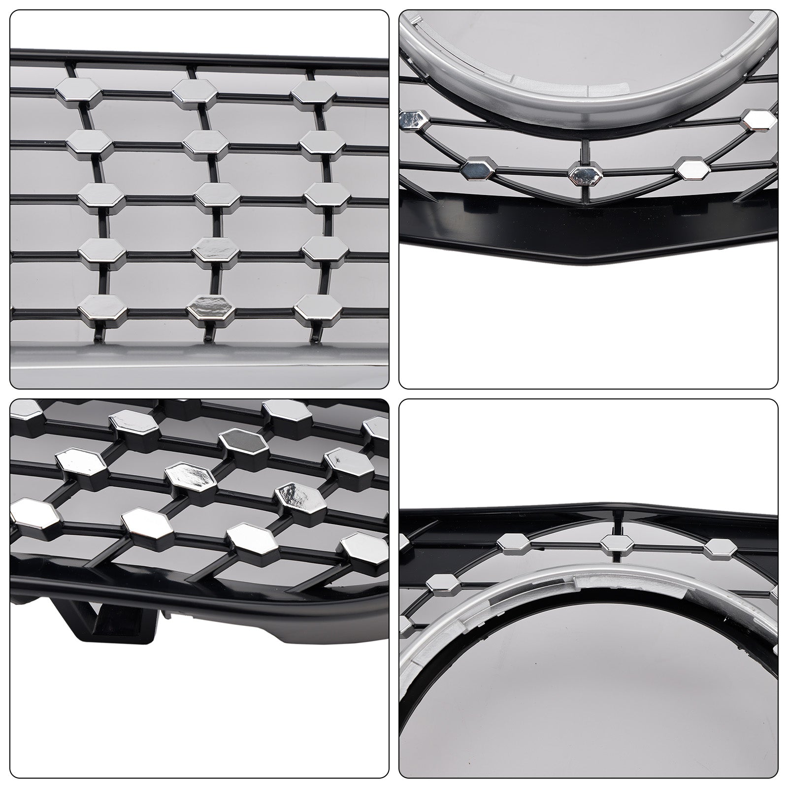 2010-2013 Mercedes Benz E class W212 Diamond Style Grill Front Bumper Replacement Chrome Grille