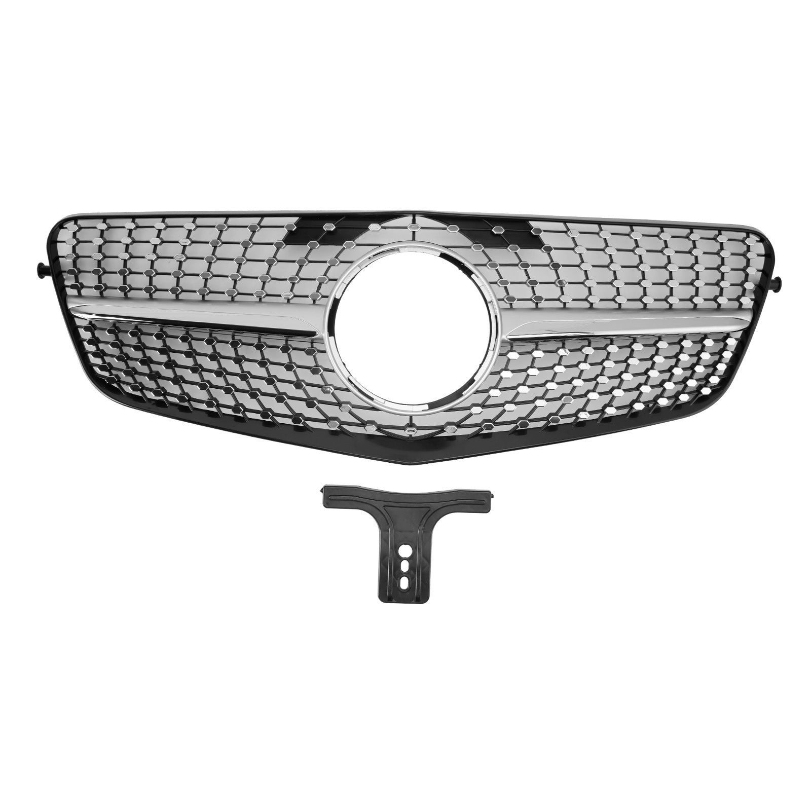 2010-2013 Mercedes Benz E class W212 Diamond Style Grill Front Bumper Replacement Chrome Grille