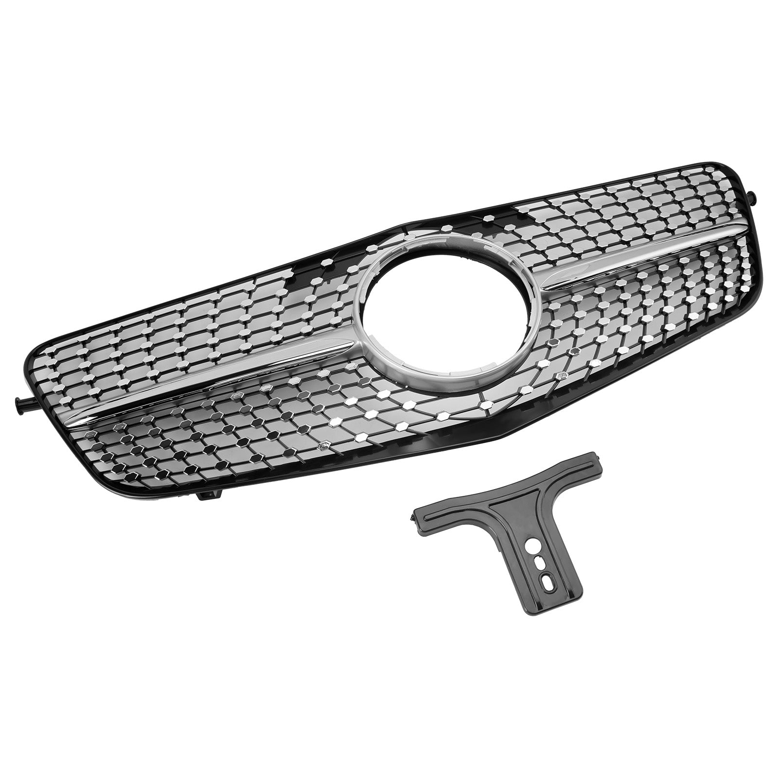 2010-2013 Mercedes Benz E class W212 Diamond Style Grill Front Bumper Replacement Chrome Grille