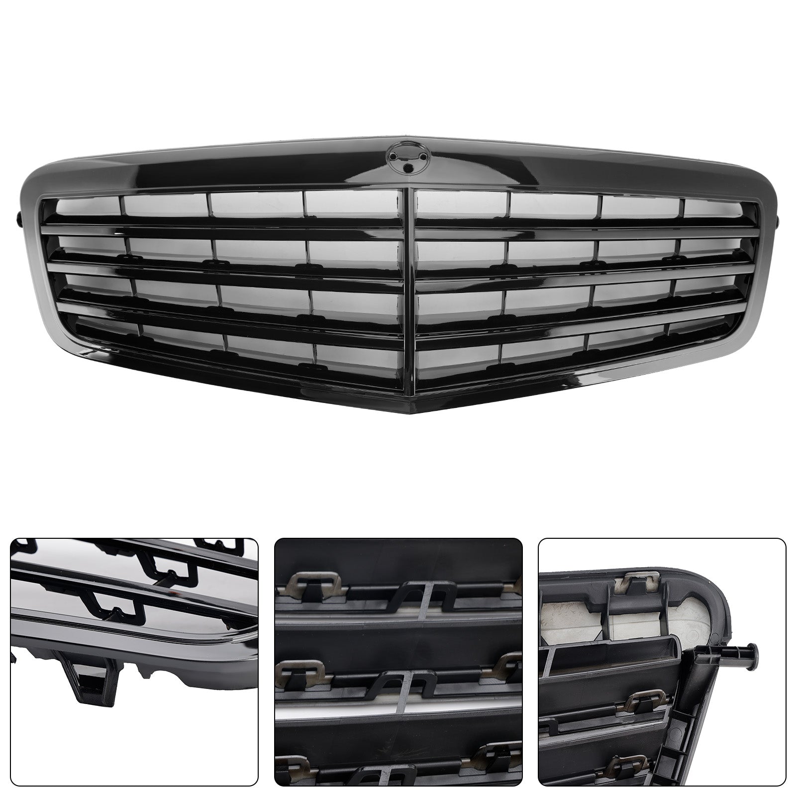 2009–2013 Mercedes Benz E-Klasse W212 E200 E220 E350 E550 Schwarzer Grill Frontstoßstange Ersatzgrill