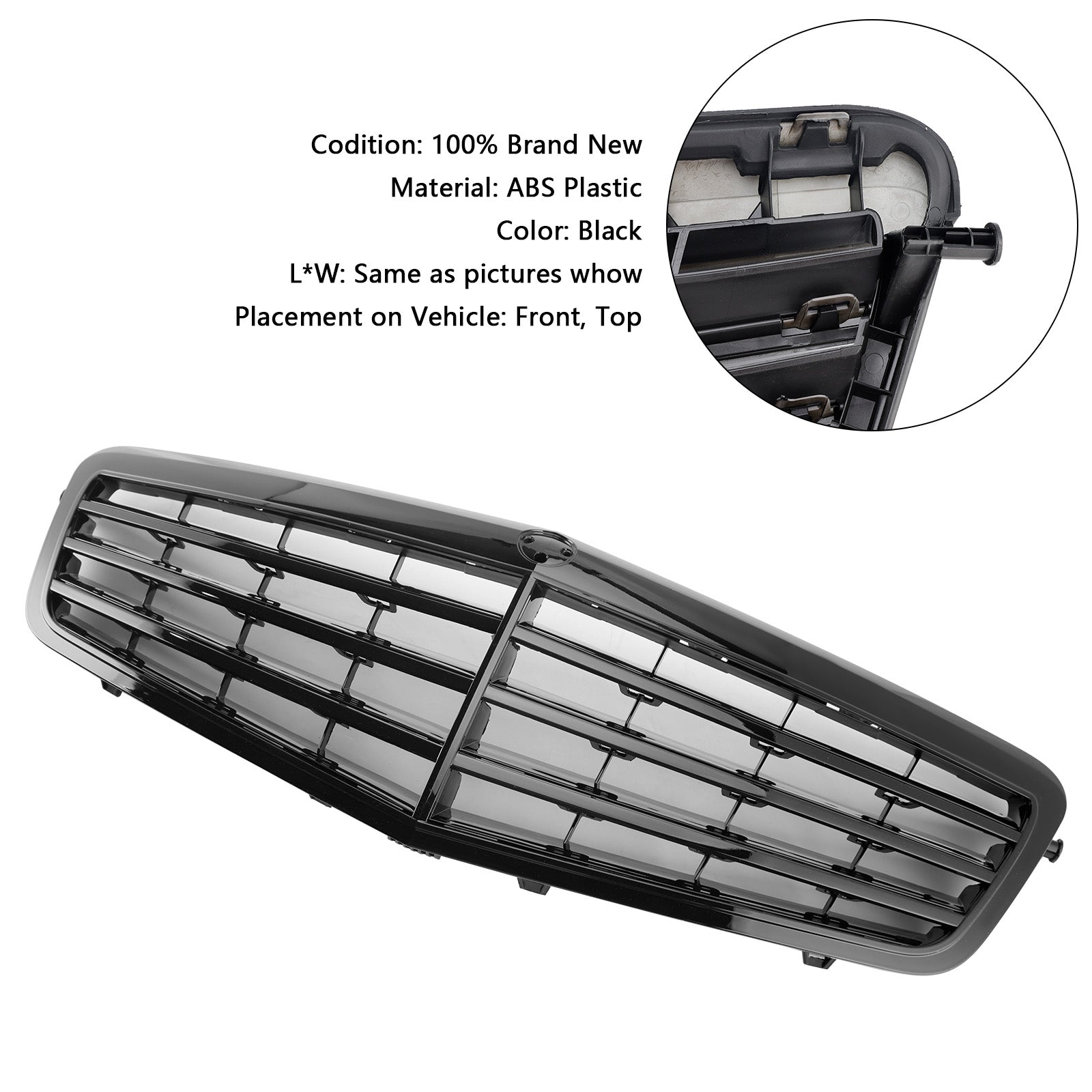 2009–2013 Mercedes Benz E-Klasse W212 E200 E220 E350 E550 Schwarzer Grill Frontstoßstange Ersatzgrill