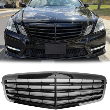 Mercedes-Benz E-Klasse (2009–2013) W212 E200 E220 E350 E550 E63 Schwarzer Kühlergrill für die Frontstoßstange (Ersatzgrill)