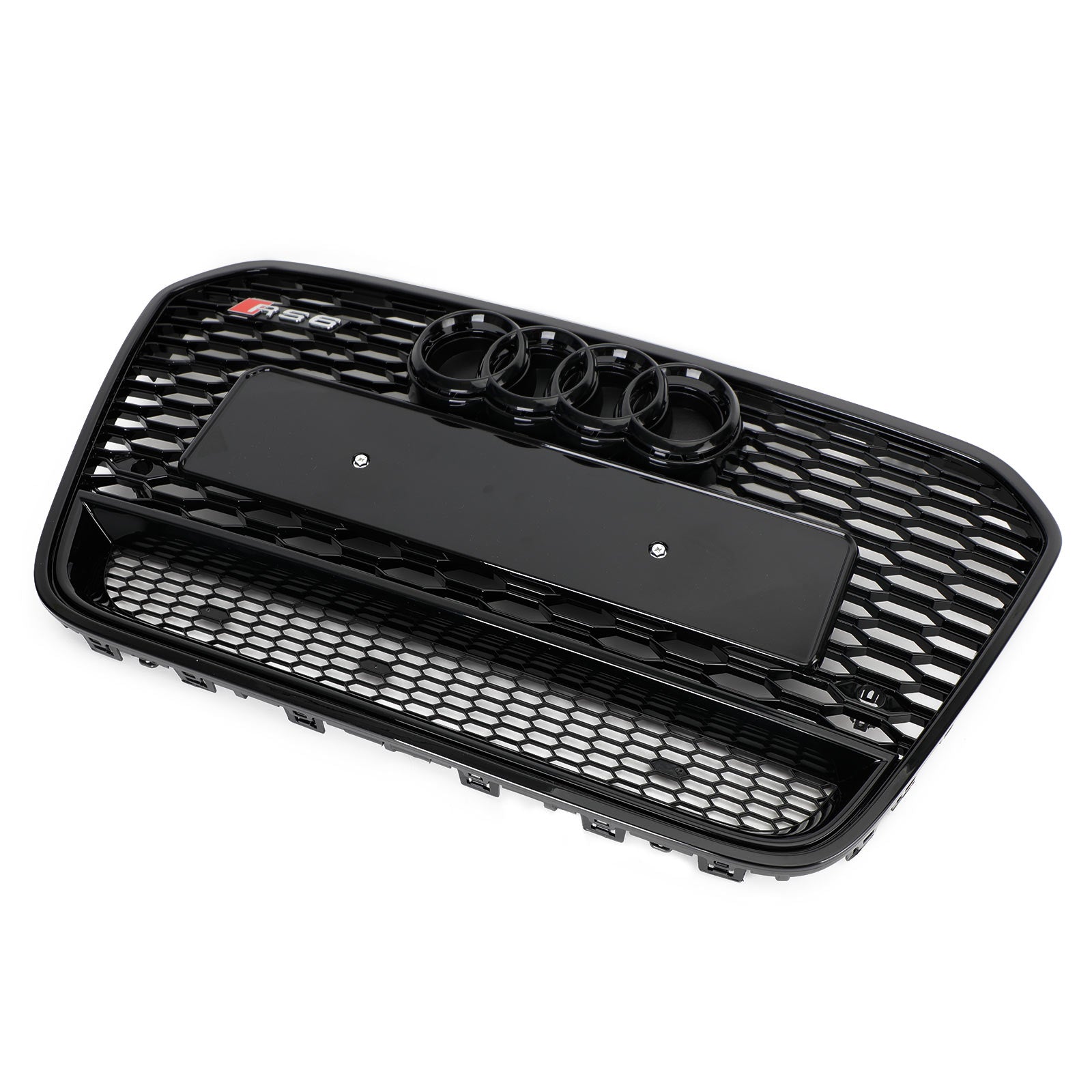 Audi 2012-2015 A6 S6 C7 Grill Replacement RS6 Style Front Mesh Honeycomb Black Grill