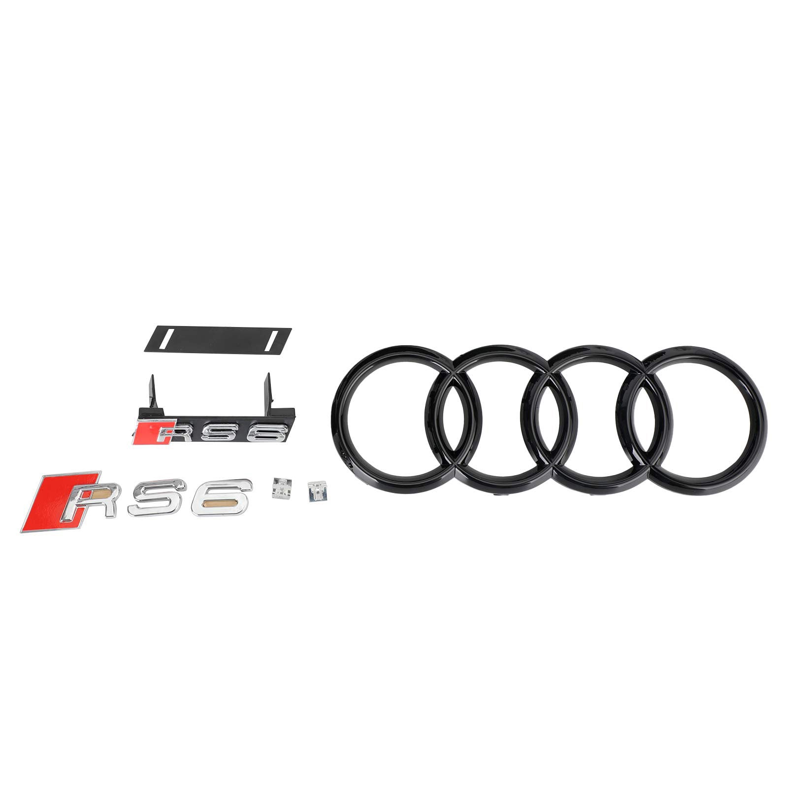 Reemplazo de parrilla delantera de malla tipo panal de abeja negra estilo RS6 para Audi 2012-2015 A6 S6 C7