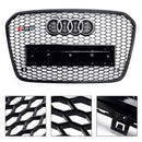 Audi A6 C7 / S6 2012-2015 pre-facelift RS6 Style Honeycomb Front Bumper Grille Blcak Grill-6