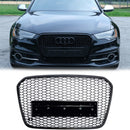 2012-2015 Audi A6 / A6 Sline / S6 Honeycomb RS6 Style Grille Front Bumper Mesh Replacement Black Grill-21