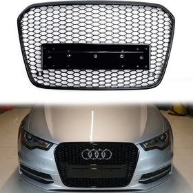 2012-2015 Audi A6/A6 Sline/S6 nid d'abeille RS6 Style calandre pare-chocs avant maille remplacement gril noir