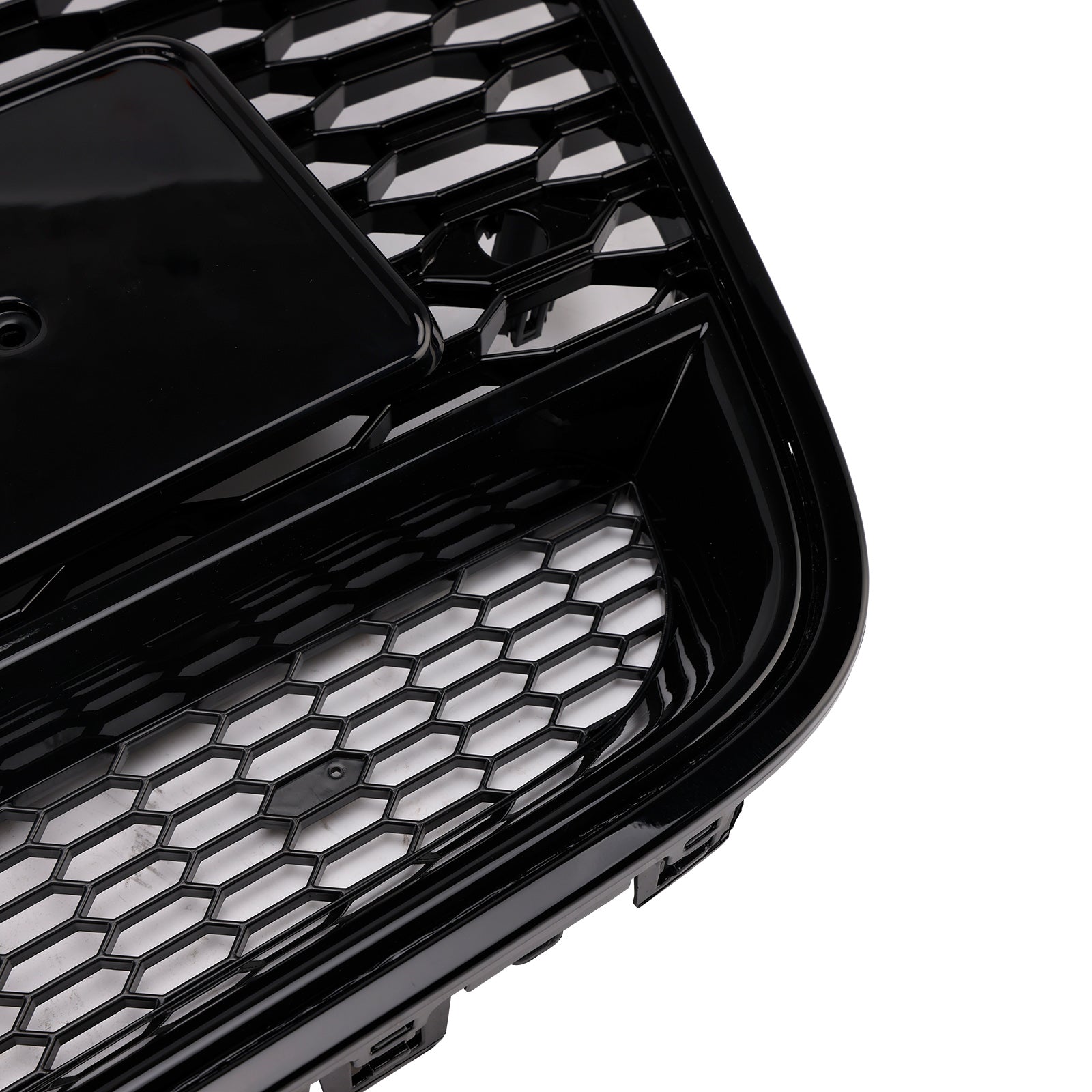 2012-2015 Audi A6 / S6 C7 RS6 Quattro Style Honeycomb Grille Front Bumper Black Grill With Ring Emblem