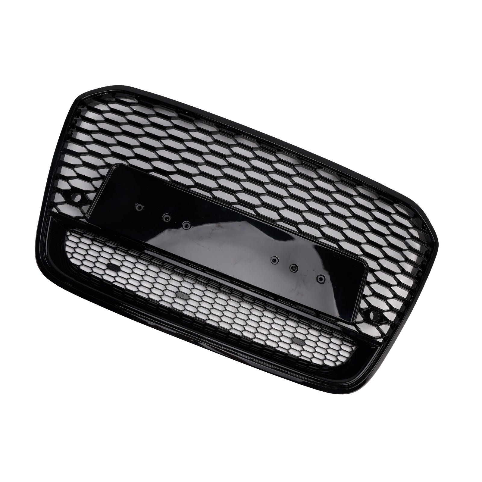 Parrilla de repuesto para parrilla Audi 2012-2015 A6 S6 C7, estilo RS6, malla frontal en forma de panal, color negro