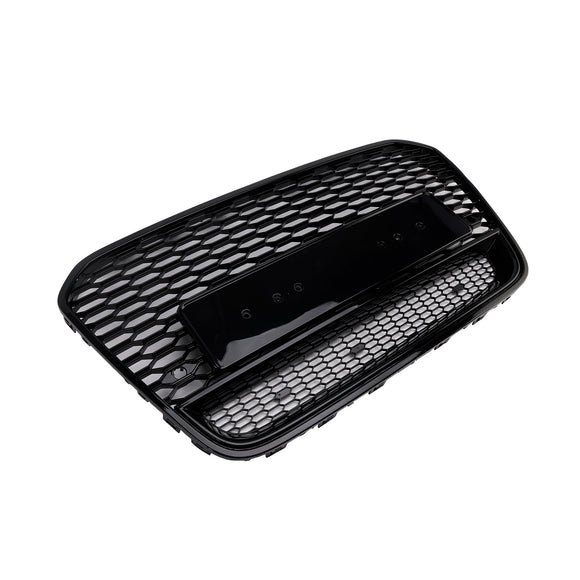 2012-2015 Audi A6/A6 Sline/S6 Honeycomb RS6 Style Grille Parachoques delantero Malla Reemplazo Parrilla negra