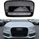 2012-2015 Audi A6 / A6 Sline / S6 Honeycomb RS6 Style Grille Front Bumper Mesh Replacement Black Grill-17